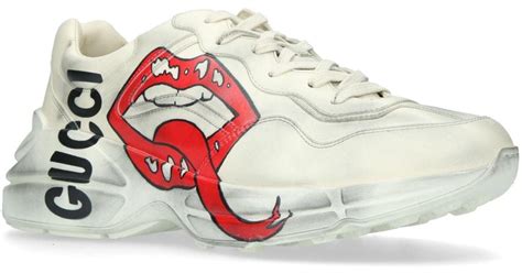 gucci sneakers with lips.